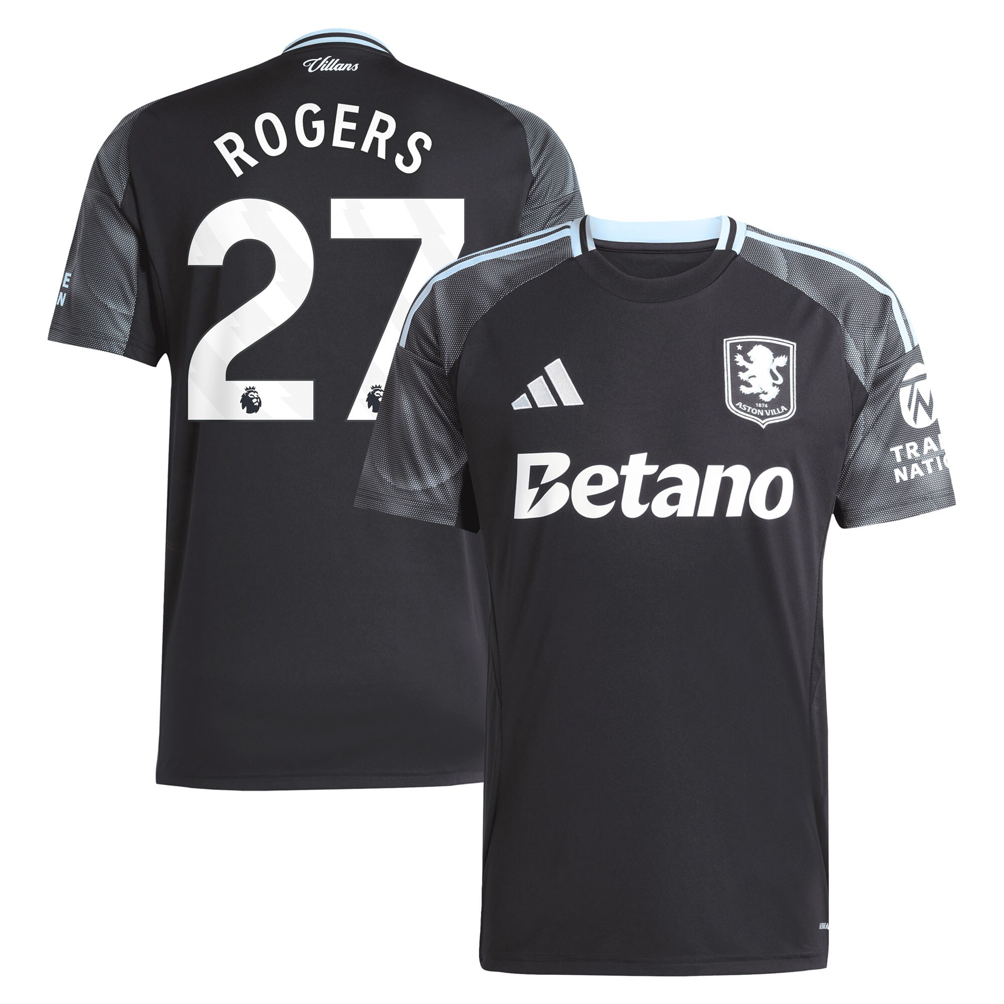 AVFC aston villa adidas away shirt 2025-26 with rogers 27 printing Collection | Official Aston Villa Kits and Apparel