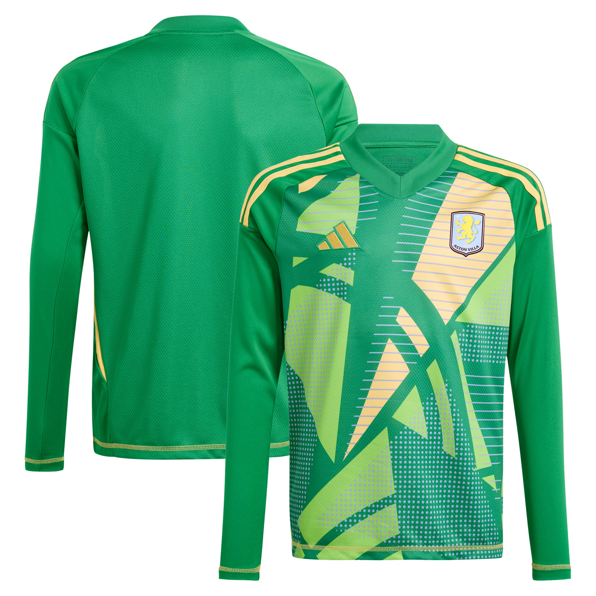 AVFC aston villa adidas goalkeeper shirt 2024-25 – long sleeve – kids – 201964011 with custom printing Collection | Official Aston Villa Kits and Apparel