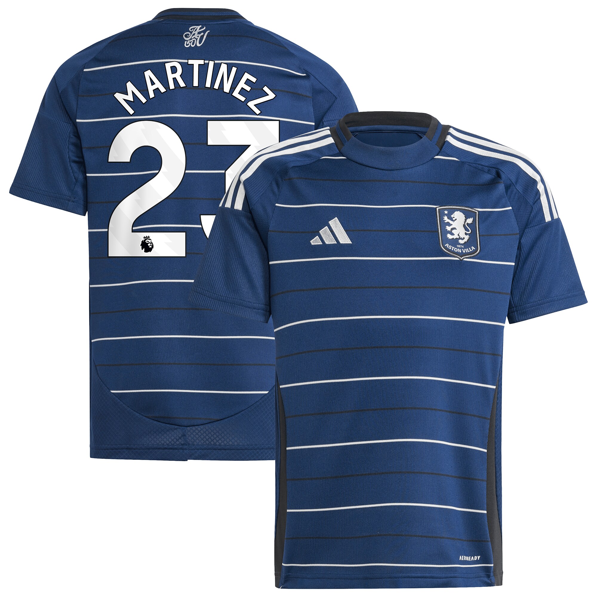 AVFC aston villa adidas goalkeeper shirt 2024-25 – long sleeve – kids with martinez 23 printing – 202030988 Collection | Official Aston Villa Kits and Apparel