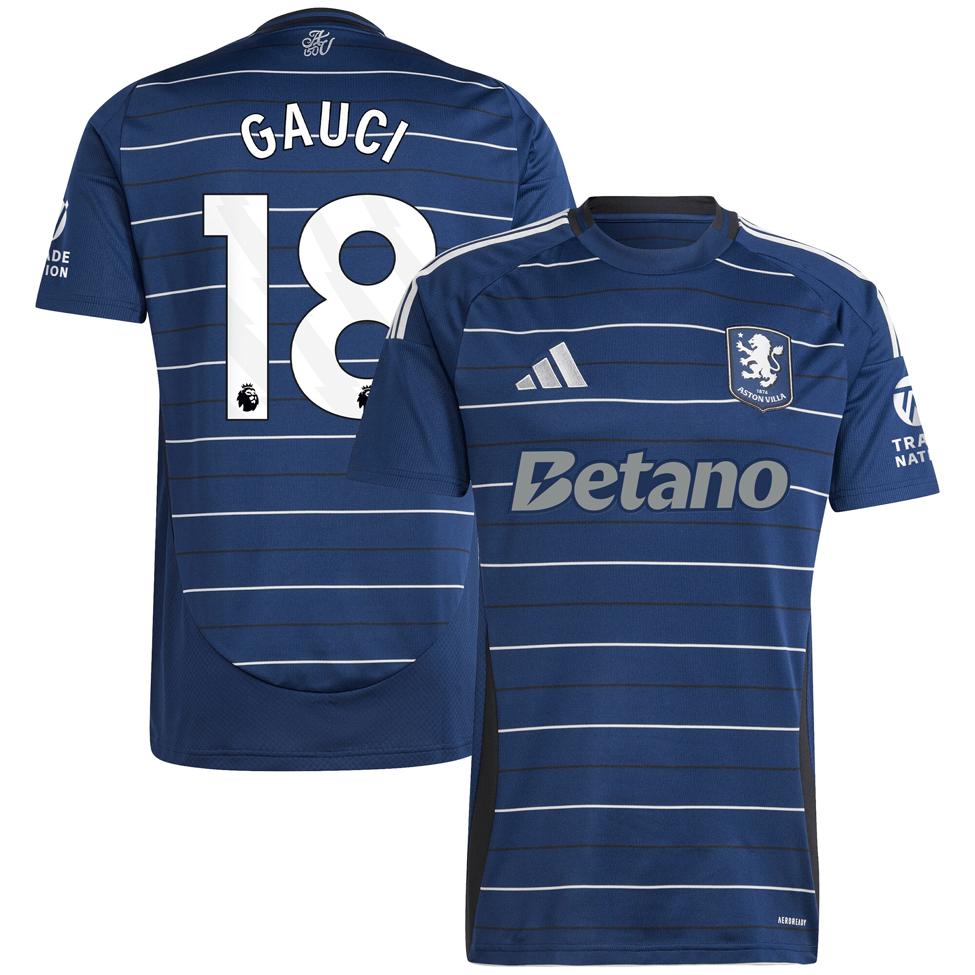 AVFC aston villa adidas goalkeeper shirt 2024-25 – long sleeve with gauci 18 printing – 202030972 Collection | Official Aston Villa Kits and Apparel