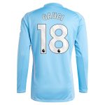 AVFC aston villa adidas goalkeeper shirt 2024-25 – long sleeve with gauci 18 printing – 202030982 Collection | Official Aston Villa Kits and Apparel