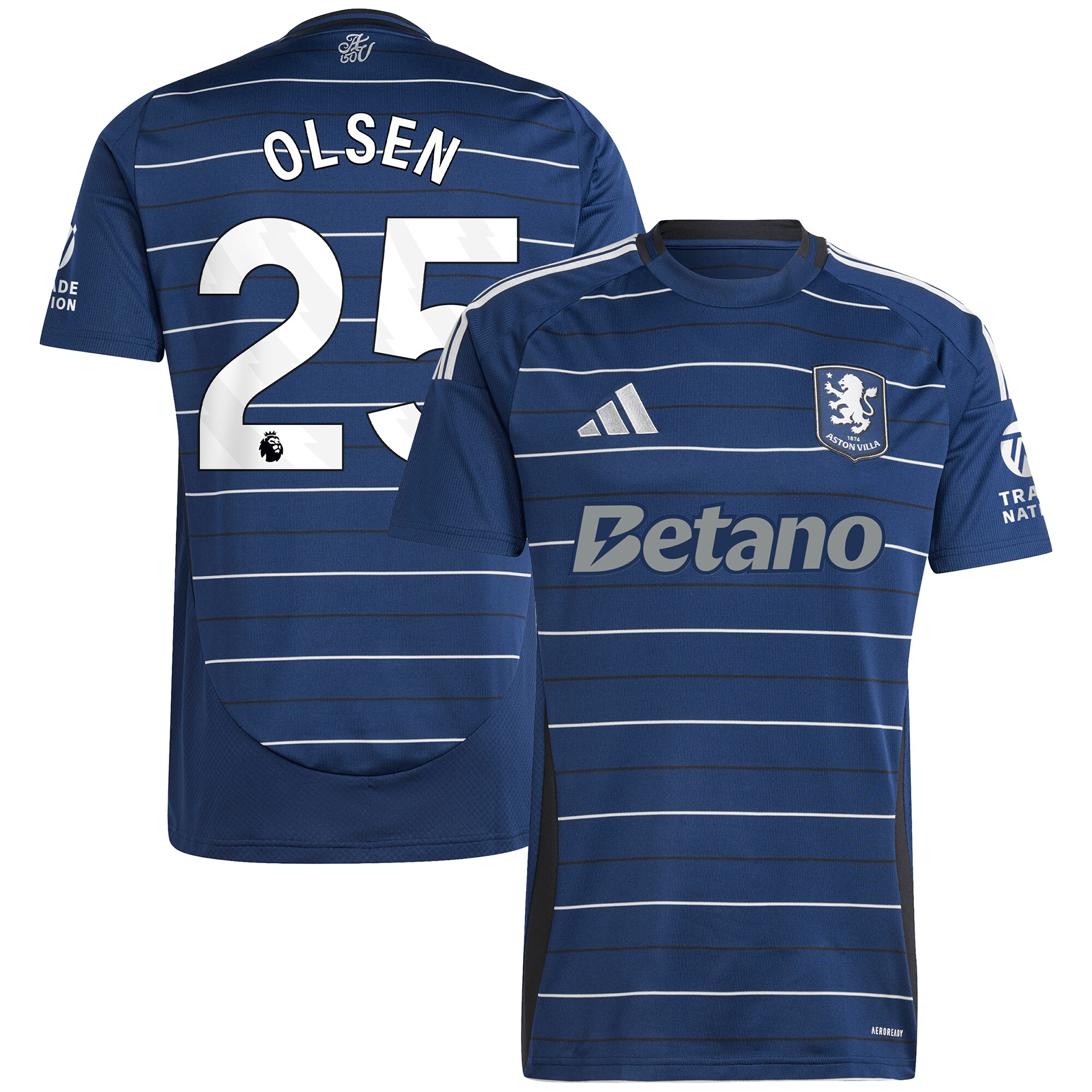 AVFC aston villa adidas goalkeeper shirt 2024-25 – long sleeve with olsen 25 printing – 202030975 Collection | Official Aston Villa Kits and Apparel