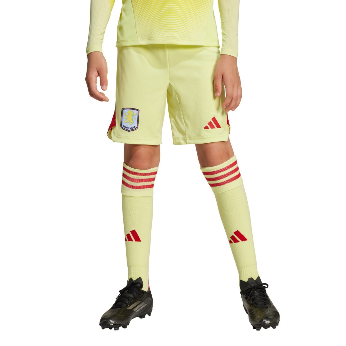 AVFC aston villa adidas goalkeeper shorts 2025-26 – kids with custom printing Collection | Official Aston Villa Kits and Apparel