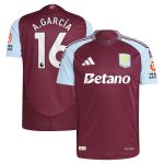 AVFC aston villa adidas home authentic shirt 2024-25 with a.garcía 16 printing Collection | Official Aston Villa Kits and Apparel
