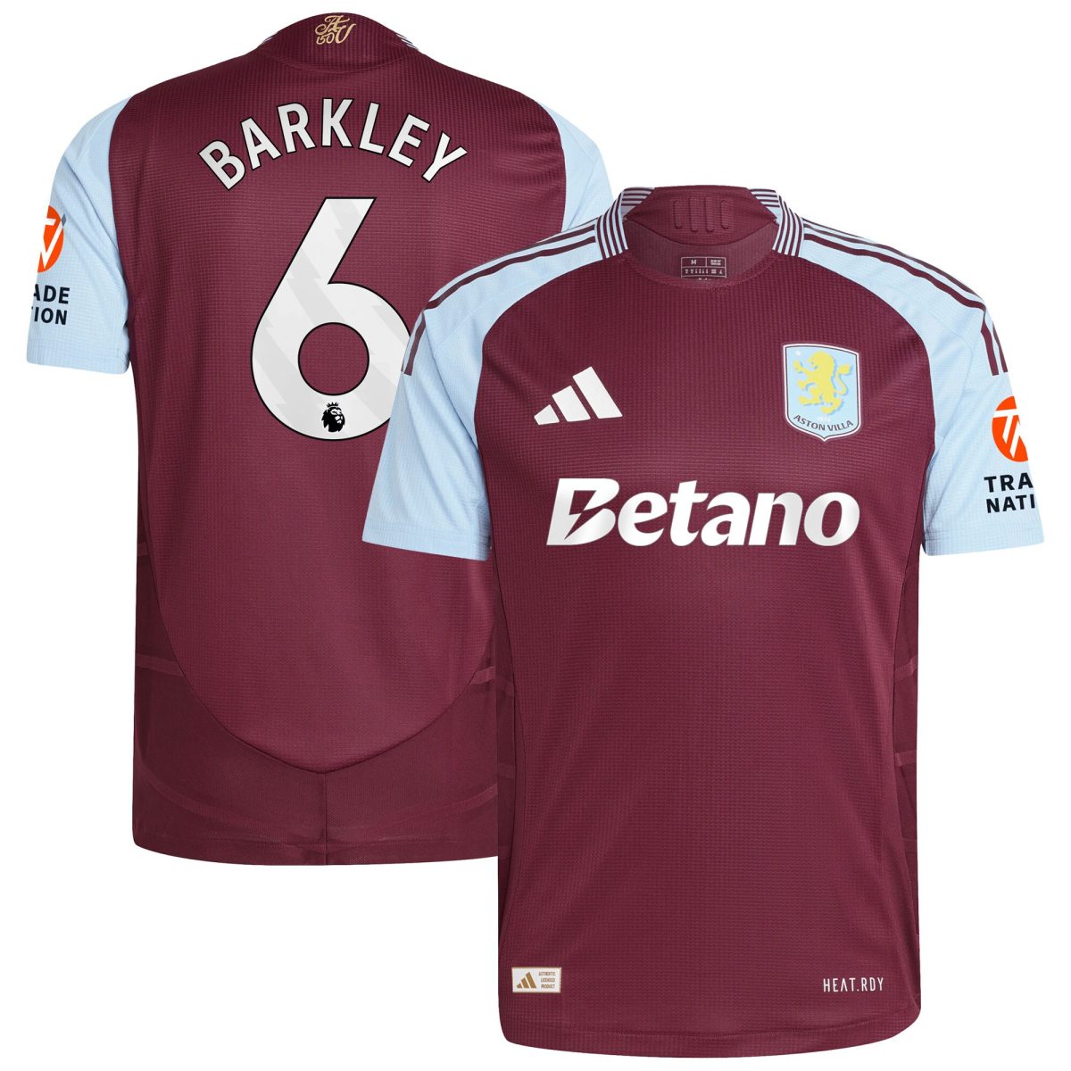AVFC aston villa adidas home authentic shirt 2024-25 with barkley 6 printing Collection | Official Aston Villa Kits and Apparel