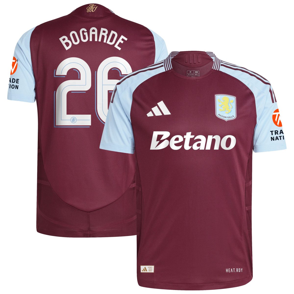 AVFC aston villa adidas home authentic shirt 2024-25 with bogarde 26 cup printing Collection | Official Aston Villa Kits and Apparel