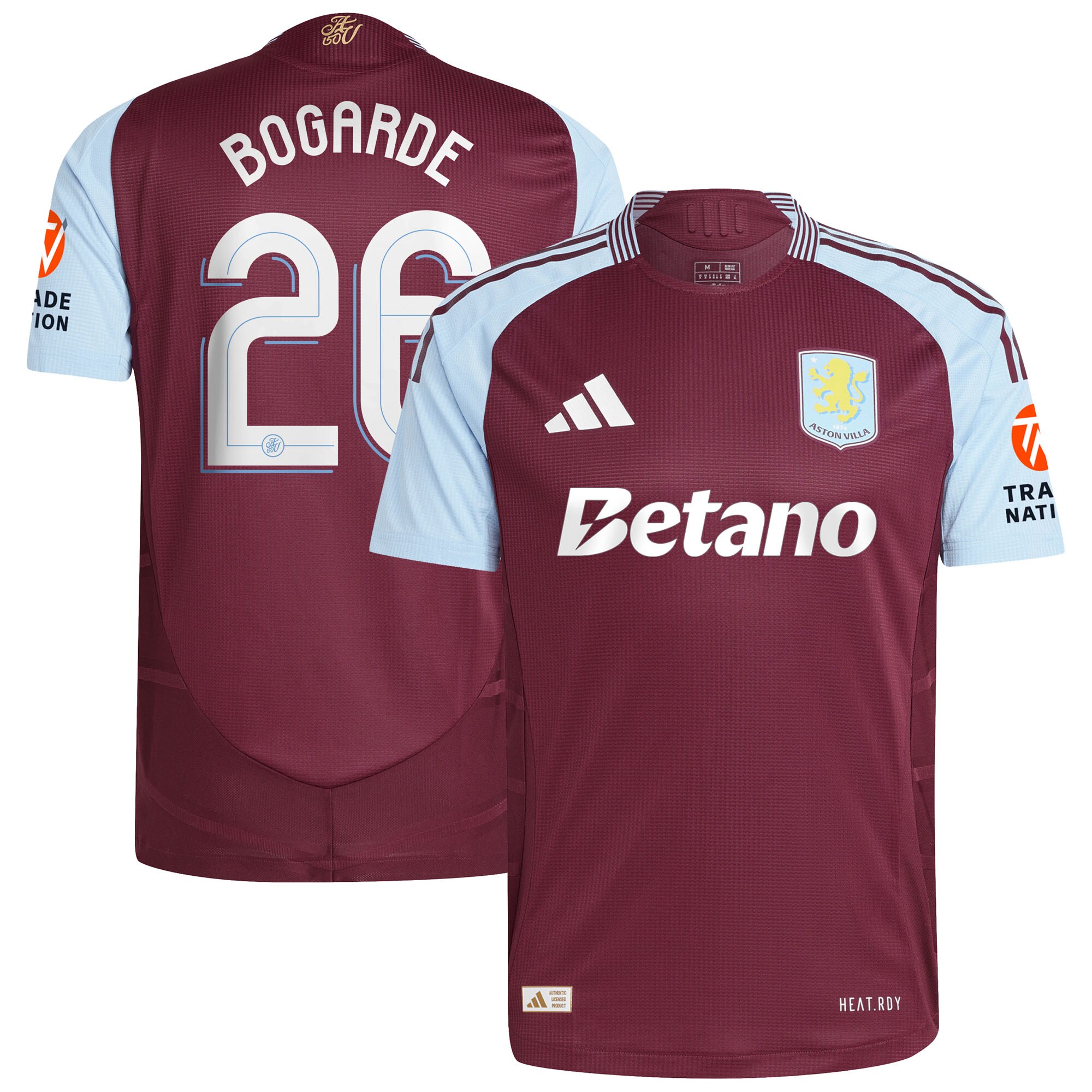 AVFC aston villa adidas home authentic shirt 2024-25 with bogarde 26 cup printing Collection | Official Aston Villa Kits and Apparel