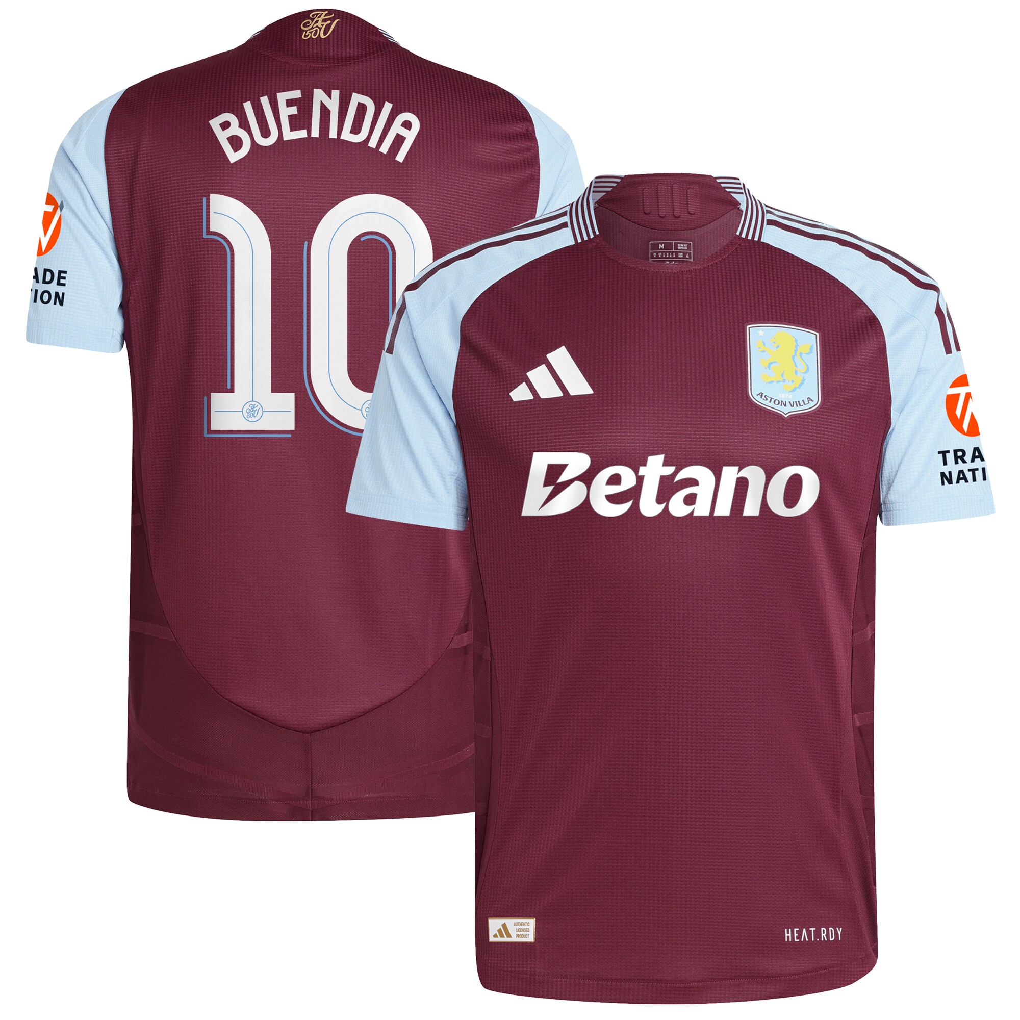 AVFC aston villa adidas home authentic shirt 2024-25 with buendia 10 cup printing Collection | Official Aston Villa Kits and Apparel