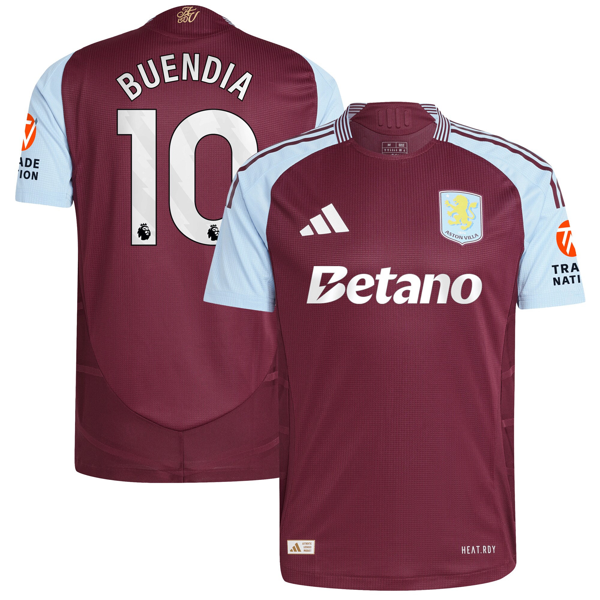 AVFC aston villa adidas home authentic shirt 2024-25 with buendia 10 printing Collection | Official Aston Villa Kits and Apparel