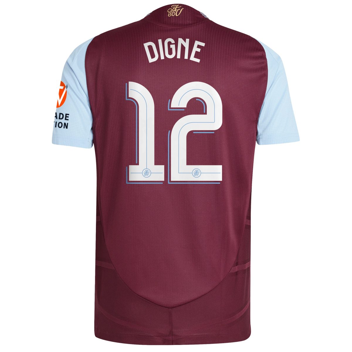 AVFC aston villa adidas home authentic shirt 2024-25 with digne 12 cup printing Collection | Official Aston Villa Kits and Apparel