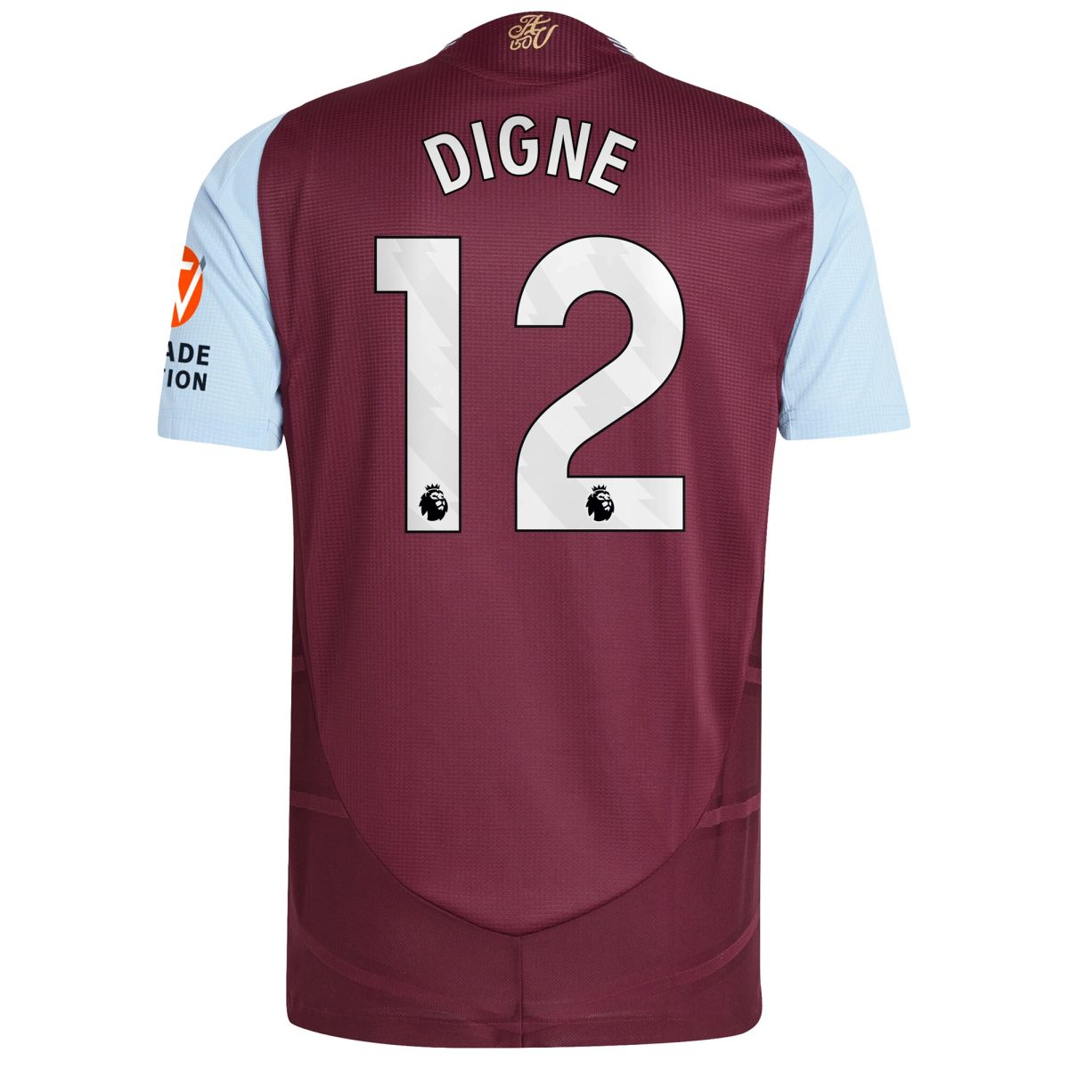 AVFC aston villa adidas home authentic shirt 2024-25 with digne 12 printing Collection | Official Aston Villa Kits and Apparel