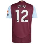 AVFC aston villa adidas home authentic shirt 2024-25 with digne 12 printing Collection | Official Aston Villa Kits and Apparel