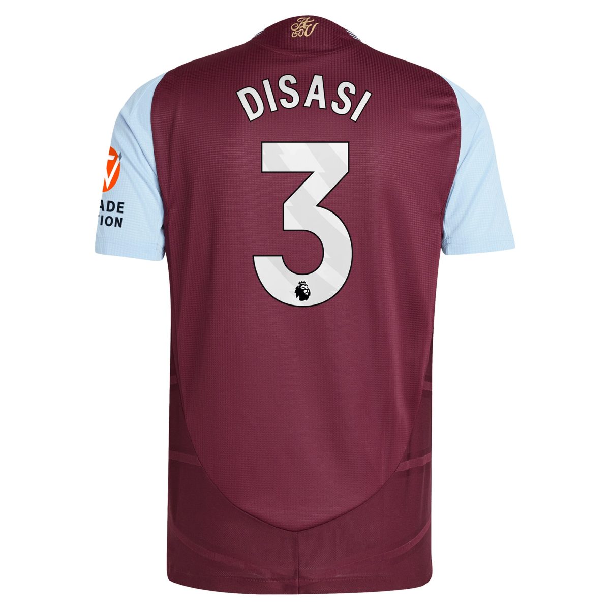 AVFC aston villa adidas home authentic shirt 2024-25 with disasi 3 printing Collection | Official Aston Villa Kits and Apparel