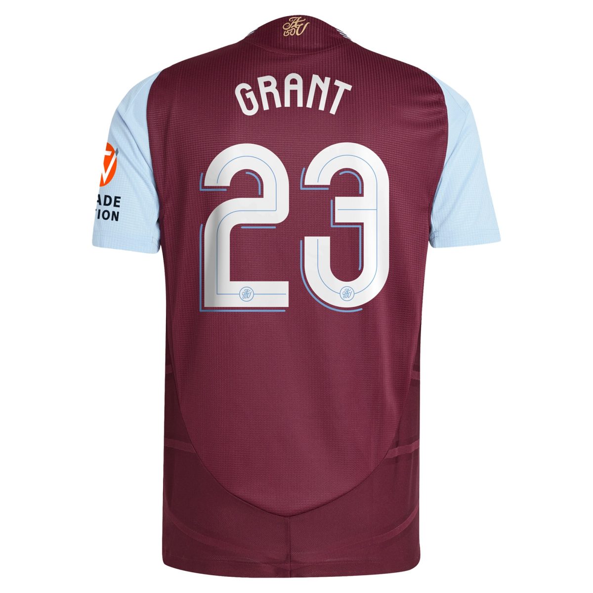 AVFC aston villa adidas home authentic shirt 2024-25 with grant 23 cup printing Collection | Official Aston Villa Kits and Apparel