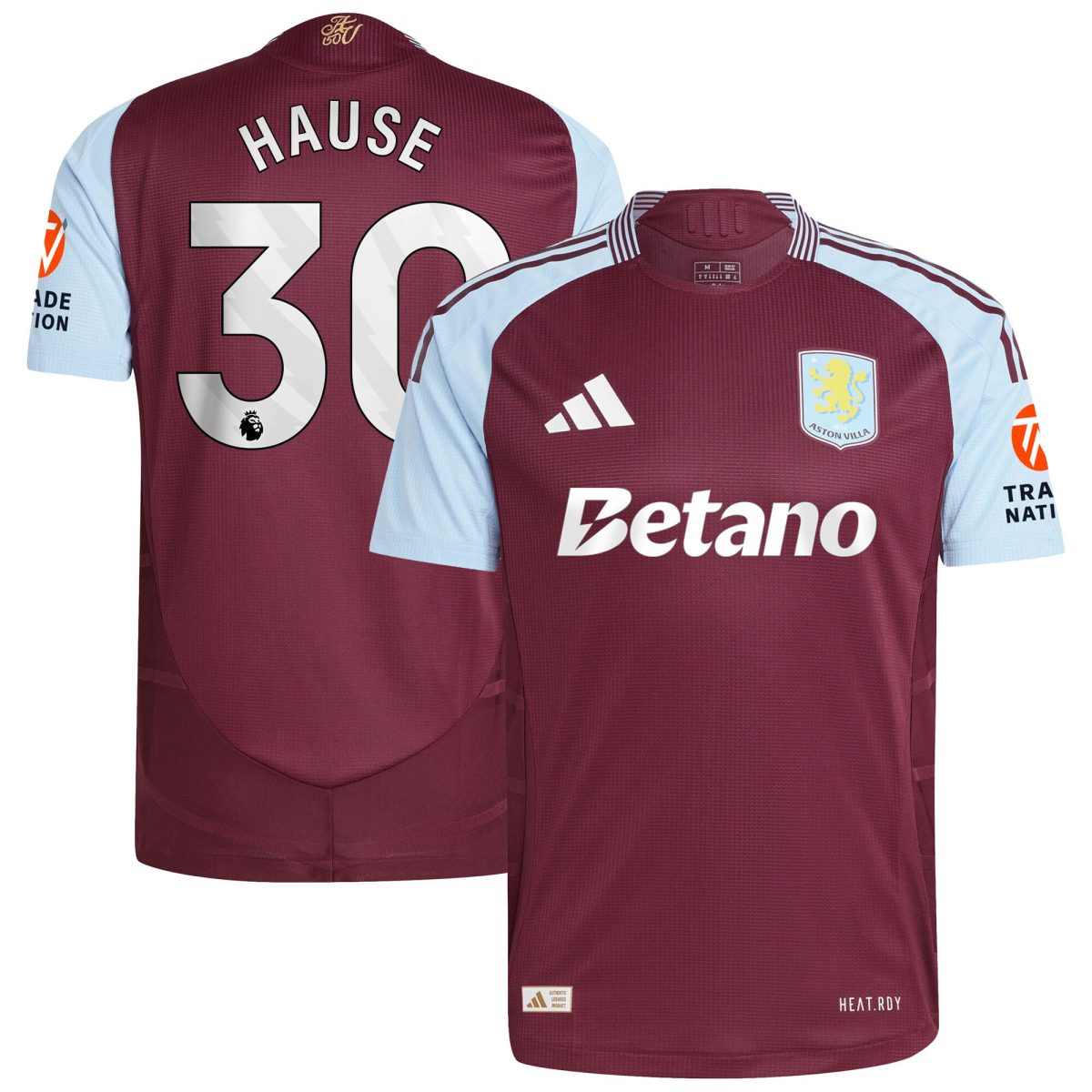AVFC aston villa adidas home authentic shirt 2024-25 with hause 30 printing Collection | Official Aston Villa Kits and Apparel