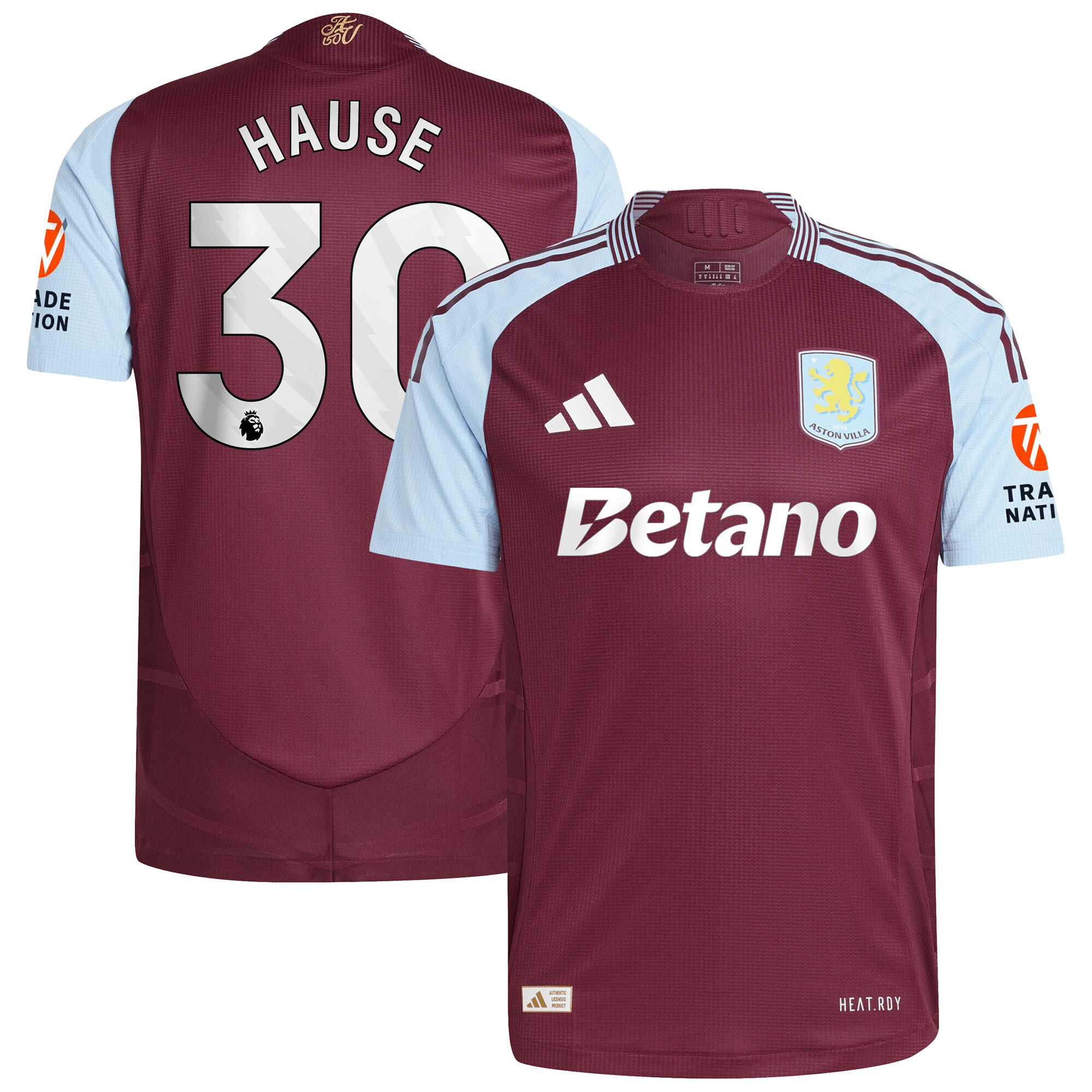 AVFC aston villa adidas home authentic shirt 2024-25 with hause 30 printing Collection | Official Aston Villa Kits and Apparel