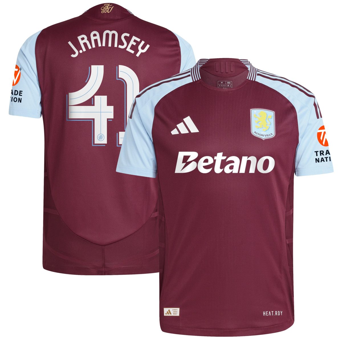 AVFC aston villa adidas home authentic shirt 2024-25 with j. ramsey 41 cup printing Collection | Official Aston Villa Kits and Apparel
