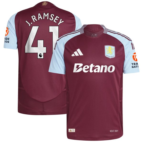 AVFC aston villa adidas home authentic shirt 2024-25 with j. ramsey 41 printing Collection | Official Aston Villa Kits and Apparel