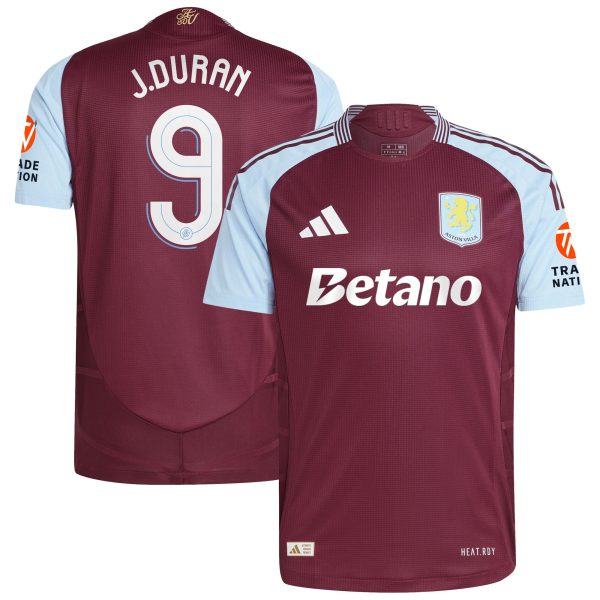 AVFC aston villa adidas home authentic shirt 2024-25 with j.duran 9 cup printing Collection | Official Aston Villa Kits and Apparel