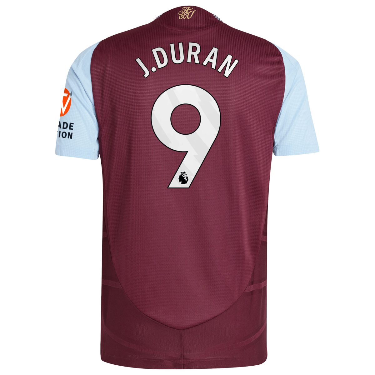 AVFC aston villa adidas home authentic shirt 2024-25 with j.duran 9 printing Collection | Official Aston Villa Kits and Apparel