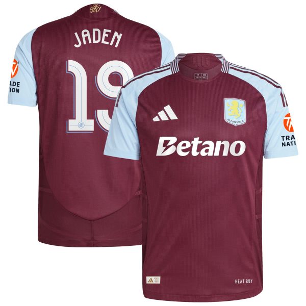 AVFC aston villa adidas home authentic shirt 2024-25 with jaden 19 cup printing Collection | Official Aston Villa Kits and Apparel