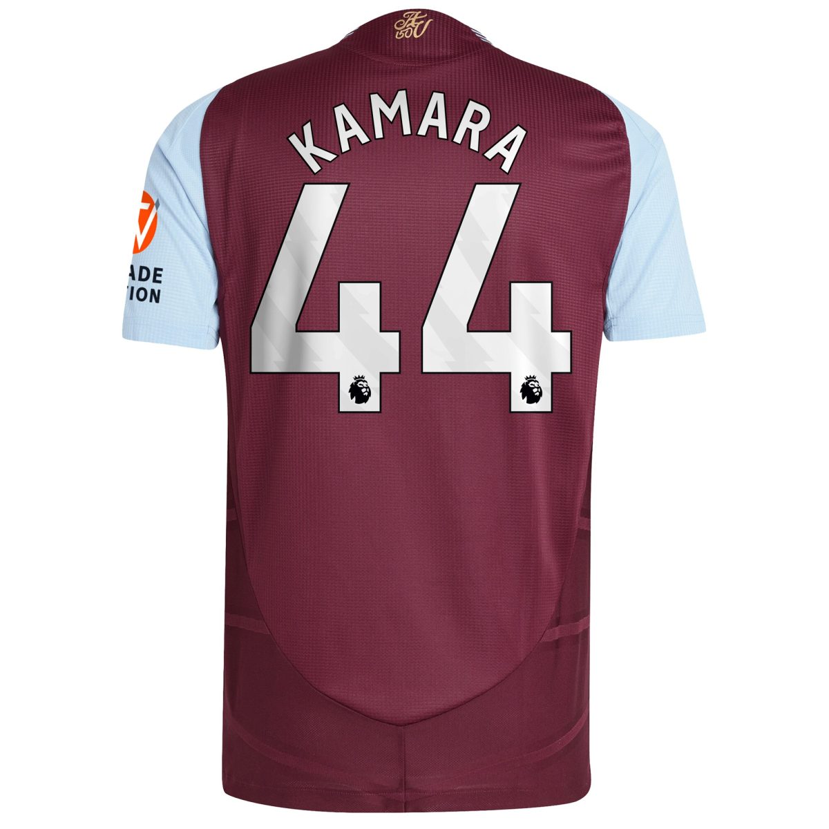 AVFC aston villa adidas home authentic shirt 2024-25 with kamara 44 printing Collection | Official Aston Villa Kits and Apparel