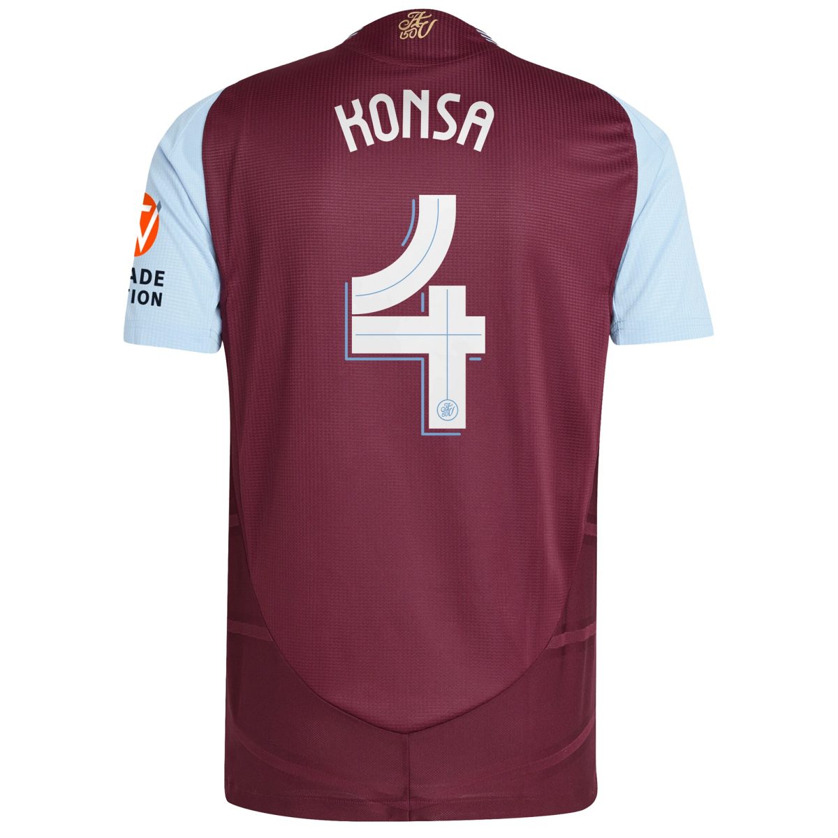 AVFC aston villa adidas home authentic shirt 2024-25 with konsa 4 cup printing Collection | Official Aston Villa Kits and Apparel