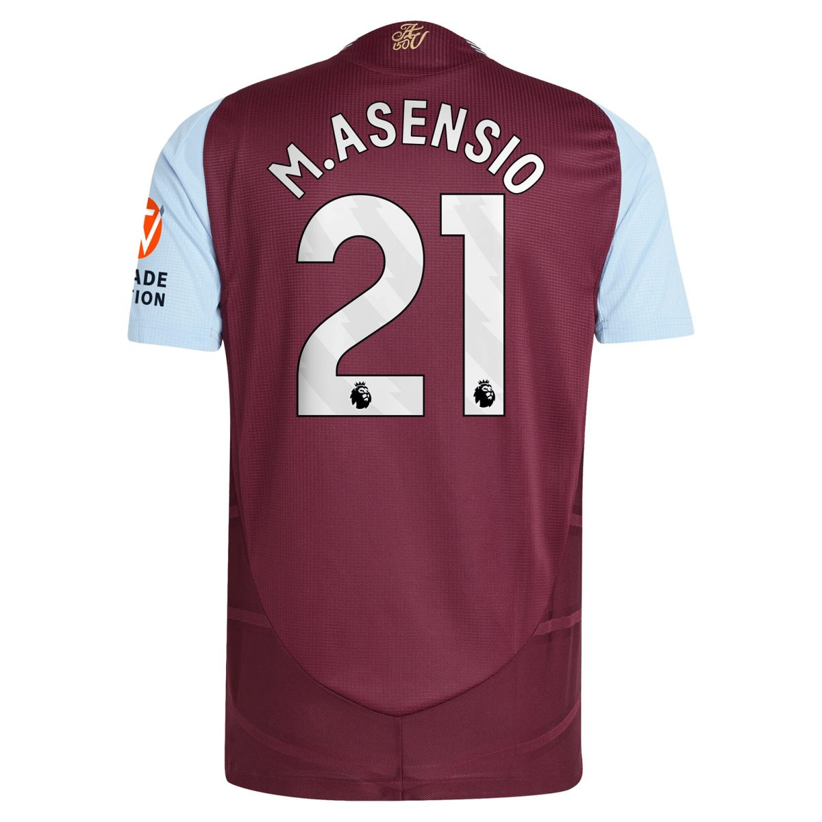 AVFC aston villa adidas home authentic shirt 2024-25 with m.asensio 21 printing Collection | Official Aston Villa Kits and Apparel