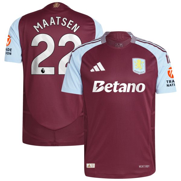 AVFC aston villa adidas home authentic shirt 2024-25 with maatsen 22 printing Collection | Official Aston Villa Kits and Apparel