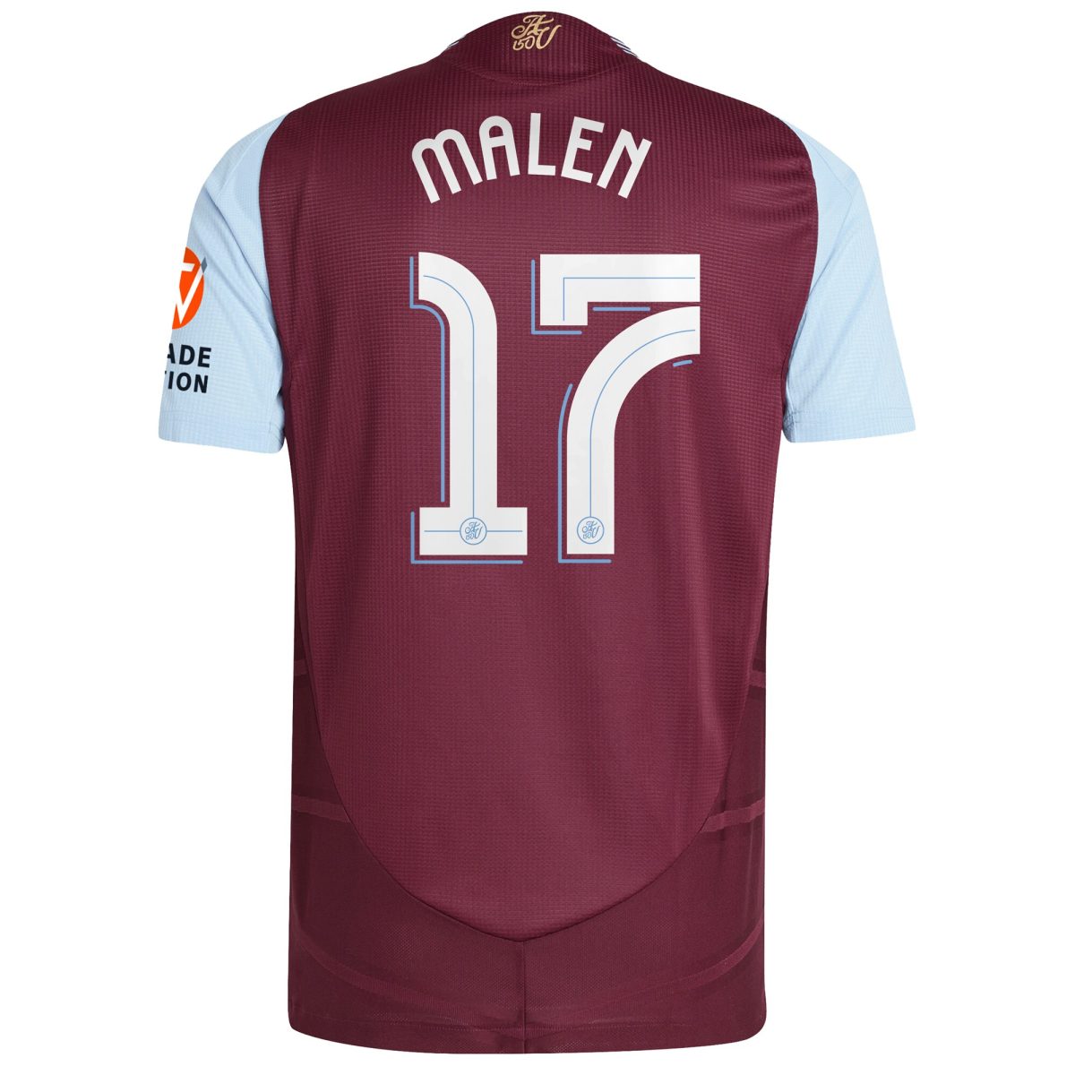 AVFC aston villa adidas home authentic shirt 2024-25 with malen 17 cup printing Collection | Official Aston Villa Kits and Apparel