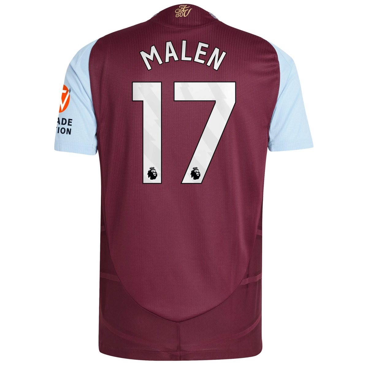 AVFC aston villa adidas home authentic shirt 2024-25 with malen 17 printing Collection | Official Aston Villa Kits and Apparel