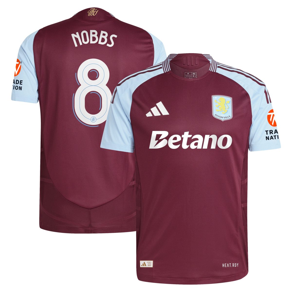AVFC aston villa adidas home authentic shirt 2024-25 with nobbs 8 cup printing Collection | Official Aston Villa Kits and Apparel