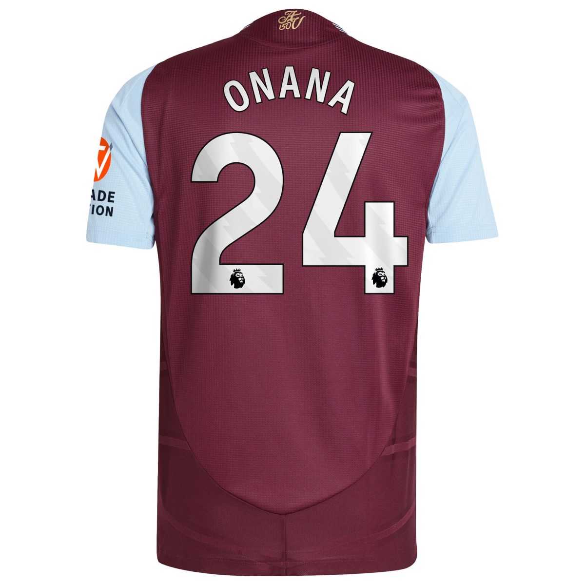 AVFC aston villa adidas home authentic shirt 2024-25 with onana 24 printing Collection | Official Aston Villa Kits and Apparel