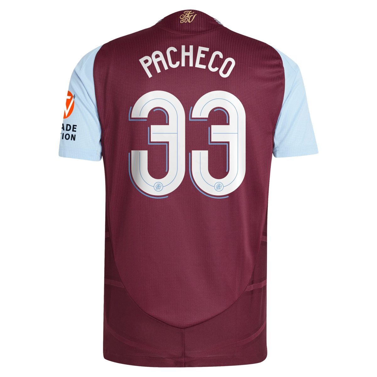 AVFC aston villa adidas home authentic shirt 2024-25 with pacheco 33 cup printing Collection | Official Aston Villa Kits and Apparel