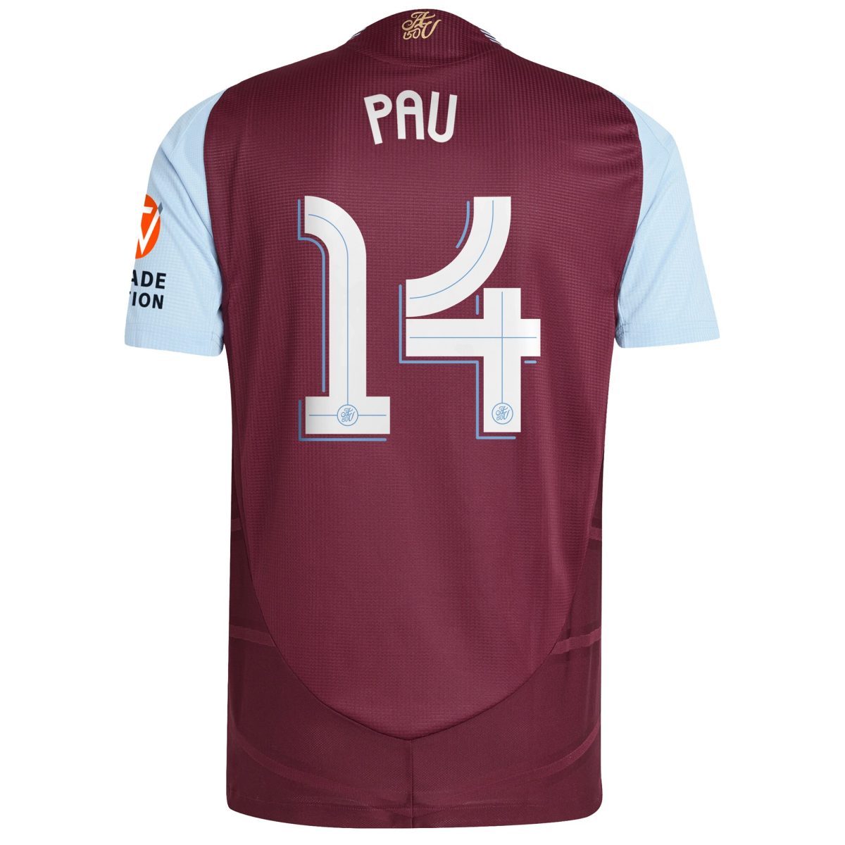 AVFC aston villa adidas home authentic shirt 2024-25 with pau 14 cup printing Collection | Official Aston Villa Kits and Apparel