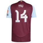 AVFC aston villa adidas home authentic shirt 2024-25 with pau 14 cup printing Collection | Official Aston Villa Kits and Apparel