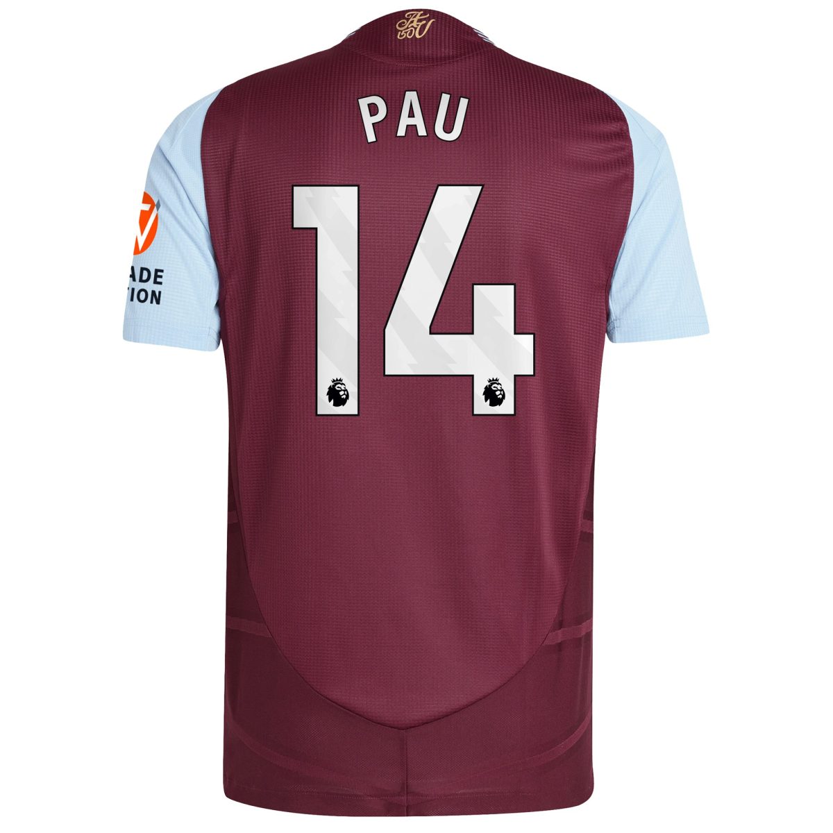 AVFC aston villa adidas home authentic shirt 2024-25 with pau 14 printing Collection | Official Aston Villa Kits and Apparel