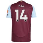 AVFC aston villa adidas home authentic shirt 2024-25 with pau 14 printing Collection | Official Aston Villa Kits and Apparel