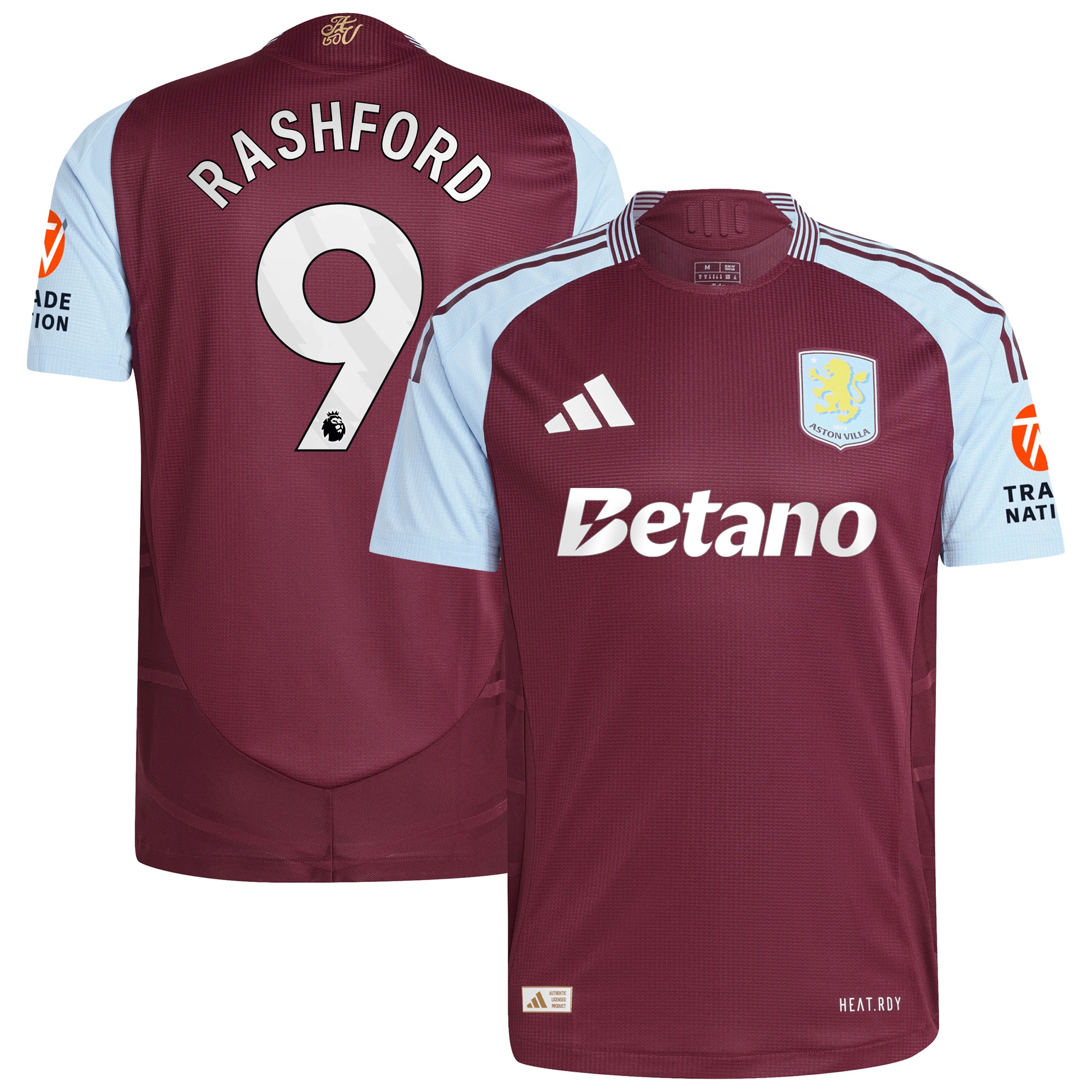 AVFC aston villa adidas home authentic shirt 2024-25 with rashford 9 printing Collection | Official Aston Villa Kits and Apparel