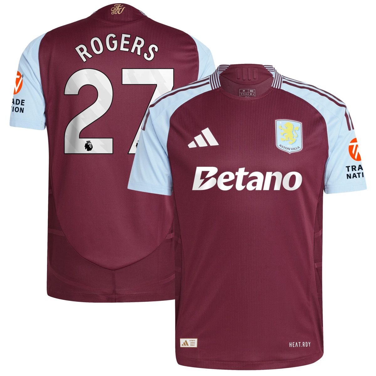 AVFC aston villa adidas home authentic shirt 2024-25 with rogers 27 printing Collection | Official Aston Villa Kits and Apparel
