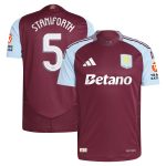 AVFC aston villa adidas home authentic shirt 2024-25 with staniforth 5 cup printing Collection | Official Aston Villa Kits and Apparel