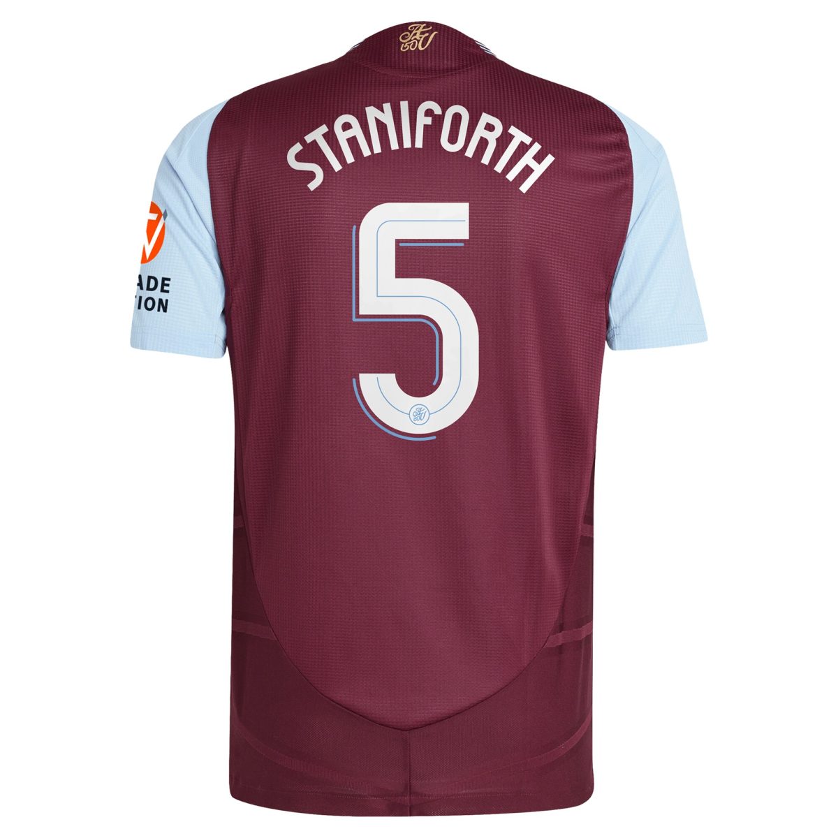 AVFC aston villa adidas home authentic shirt 2024-25 with staniforth 5 cup printing Collection | Official Aston Villa Kits and Apparel
