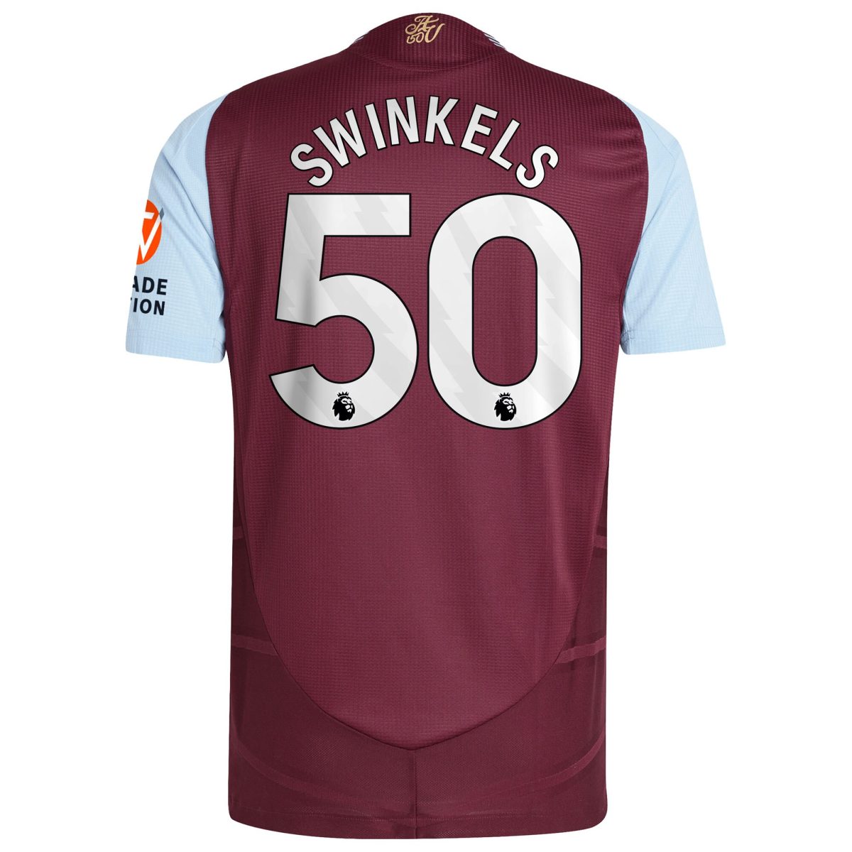 AVFC aston villa adidas home authentic shirt 2024-25 with swinkels 50 printing Collection | Official Aston Villa Kits and Apparel