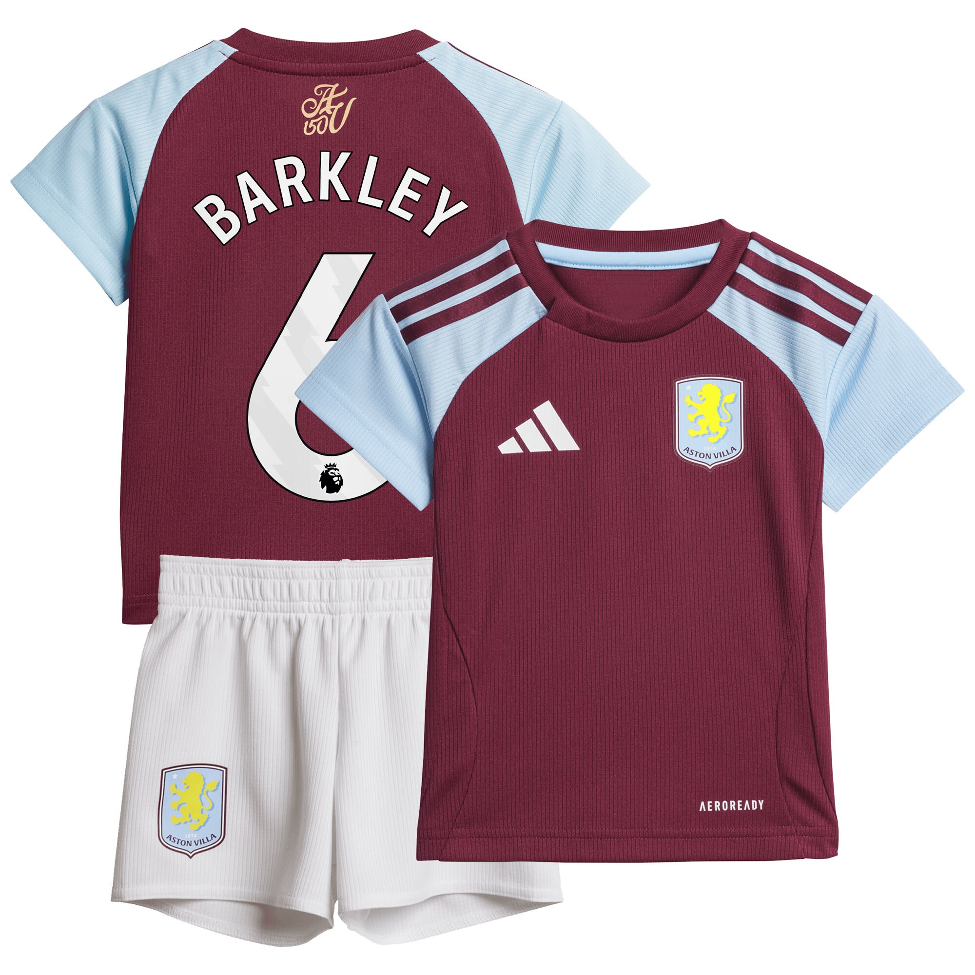 AVFC aston villa adidas home baby kit 2024-25 with barkley 6 printing Collection | Official Aston Villa Kits and Apparel