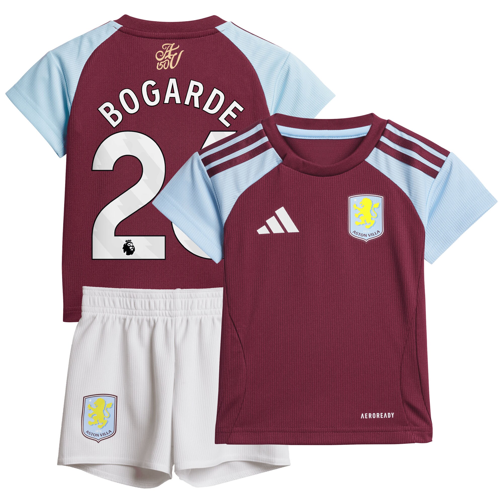 AVFC aston villa adidas home baby kit 2024-25 with bogarde 26 printing Collection | Official Aston Villa Kits and Apparel