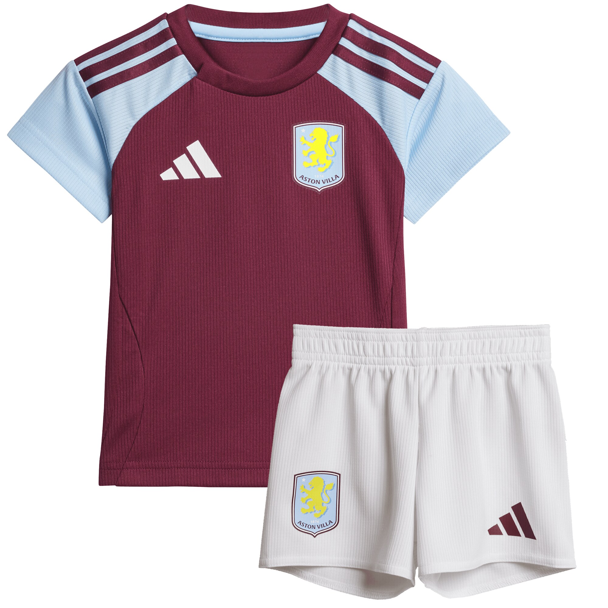 AVFC aston villa adidas home baby kit 2024-25 with custom printing Collection | Official Aston Villa Kits and Apparel