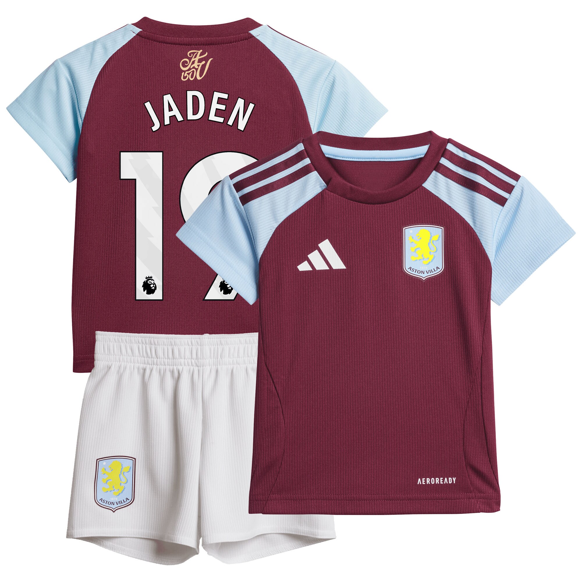 AVFC aston villa adidas home baby kit 2024-25 with jaden 19 printing Collection | Official Aston Villa Kits and Apparel