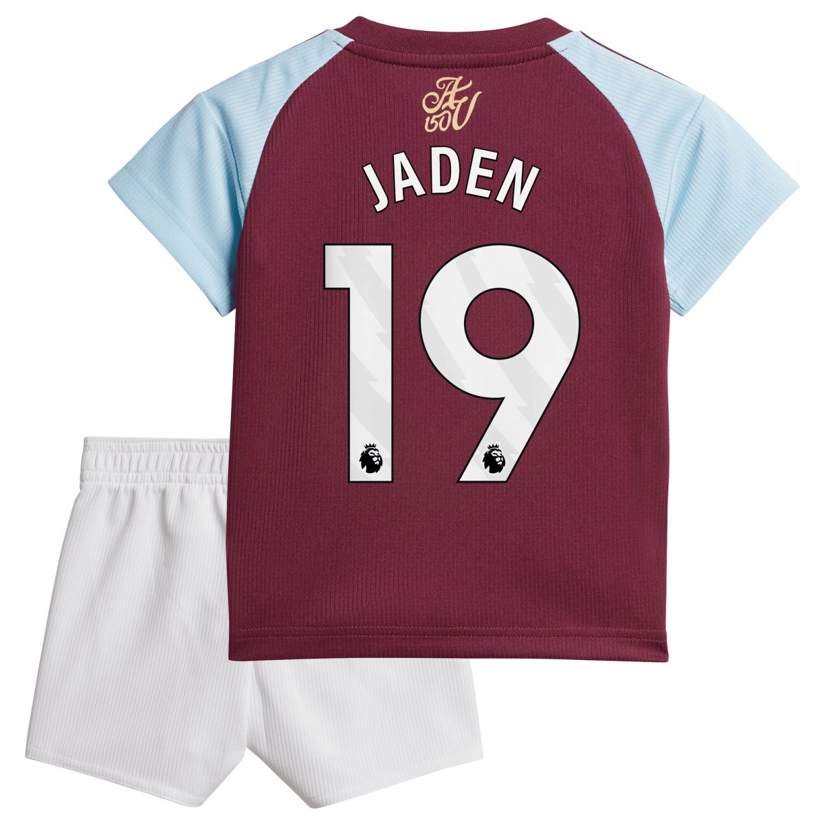 AVFC aston villa adidas home baby kit 2024-25 with jaden 19 printing Collection | Official Aston Villa Kits and Apparel