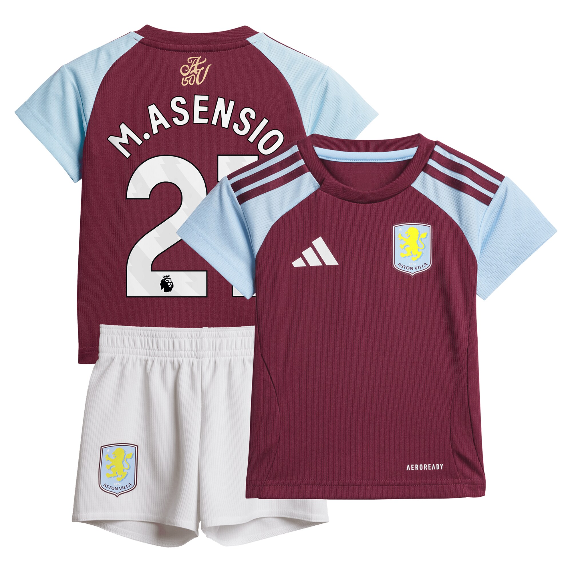 AVFC aston villa adidas home baby kit 2024-25 with m.asensio 21 printing Collection | Official Aston Villa Kits and Apparel