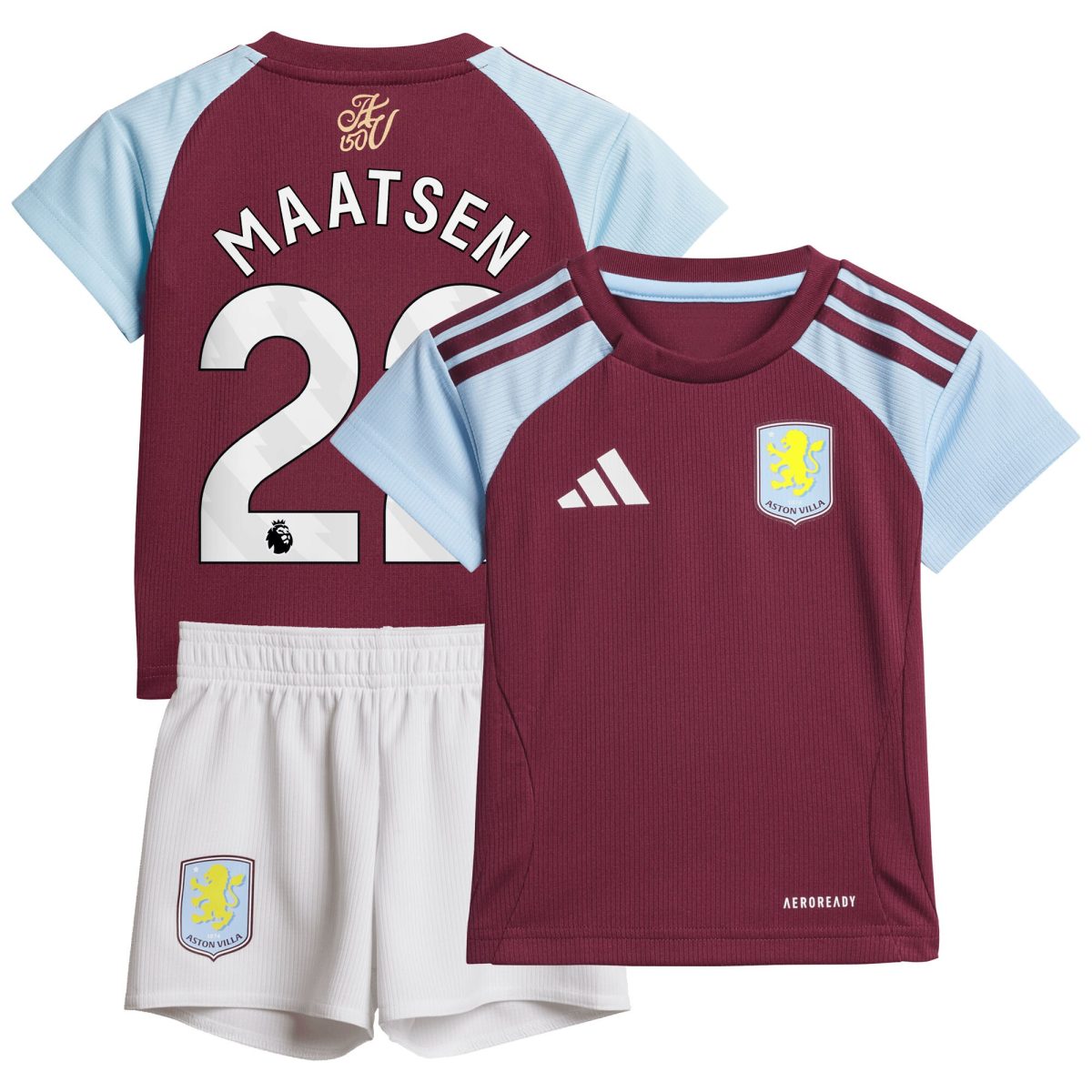AVFC aston villa adidas home baby kit 2024-25 with maatsen 22 printing Collection | Official Aston Villa Kits and Apparel